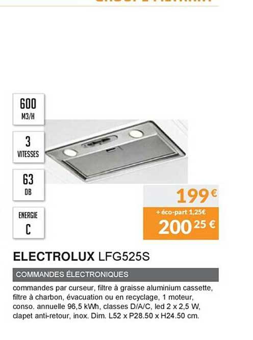 commandes électroniques electrolux lfg525s