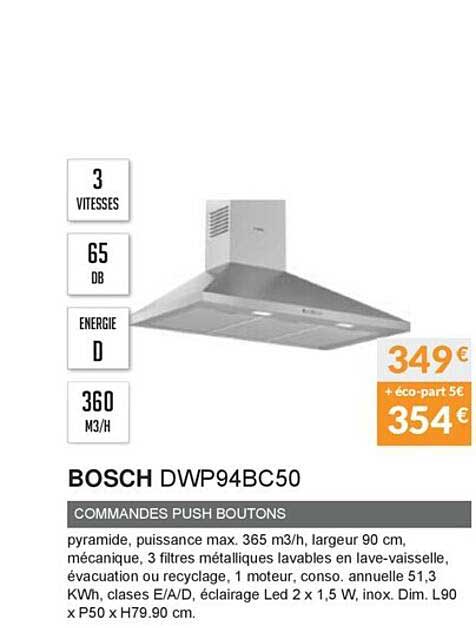 Commandes Push Boutons Bosch Dwp94bc50