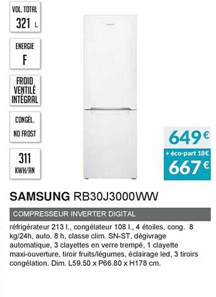 compresseur inverter digital samsung rb30j3000ww