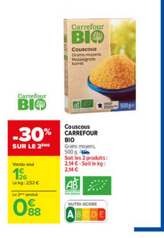 Couscous Carrefour Bio