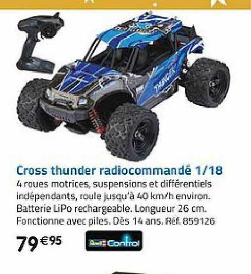 cross thunder radiocommandée 1 18 control