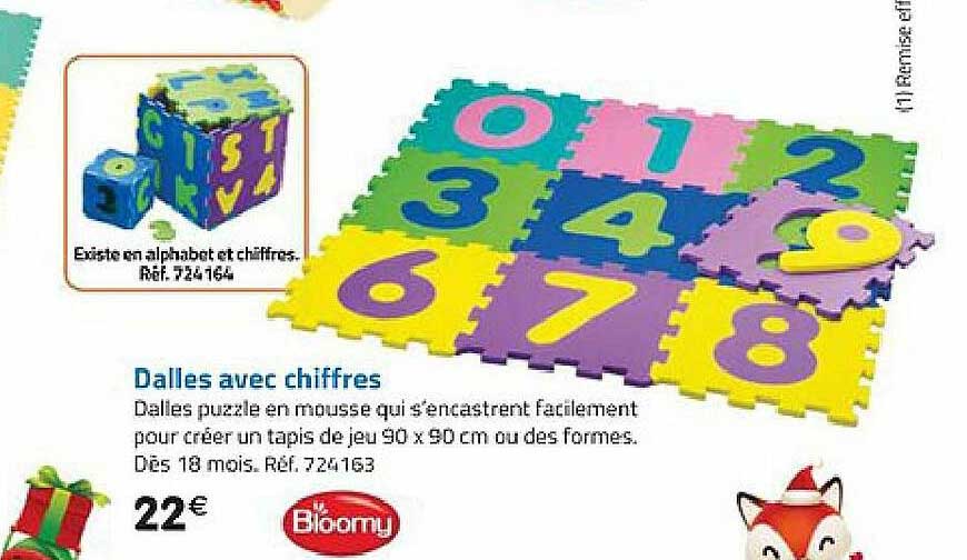 dalles avec chiffres bloomy