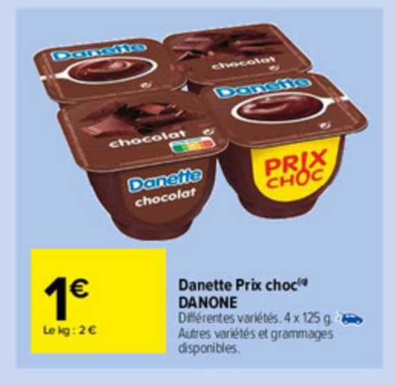 danette prix choc danone