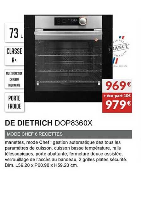 de dietrich dop8360x mod chef 6 recettes