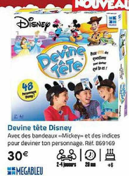 devine tête disney megableu