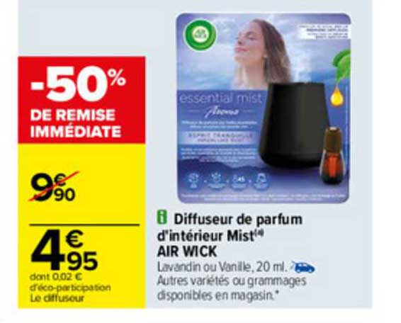 diffuseur de parfum d'intérieur mist air wick