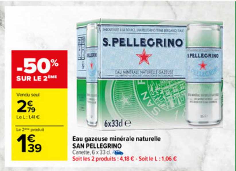 eau gazeuse minérale naturelle san pellegrino