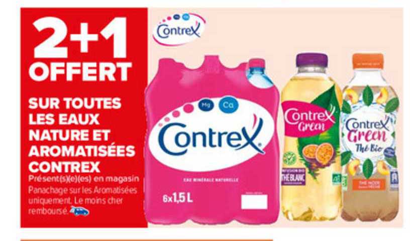 eaux nature et aromatisées contrex