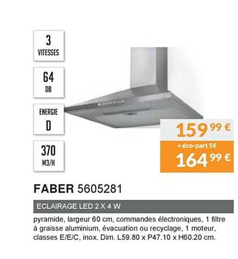 éclairage Led 2x4 W Faber 5605281