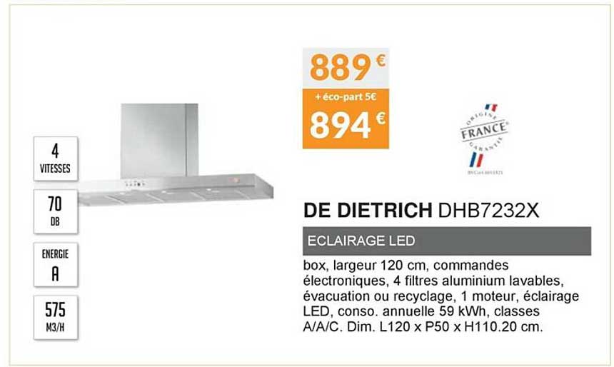 éclairage Led De Dietrich Dhb7232x