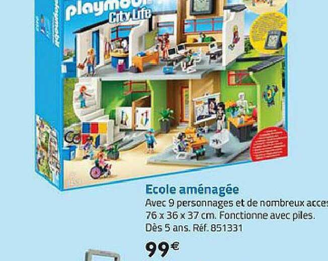 ecole aménagée playmobil