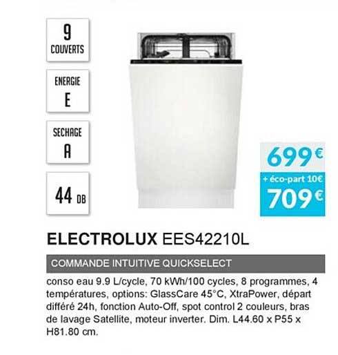 Electrolux Ees42210l Commande Intuitive Quickselect