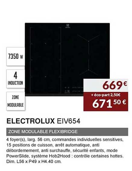 electrolux eiv654 zone modulable flexibridge