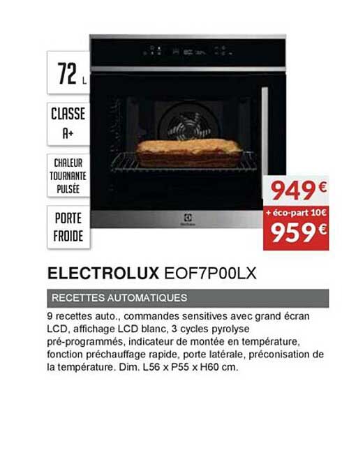 electrolux eof7p00lx recettes automatiques