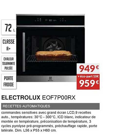 electrolux eof7p00rx recettes automatiques