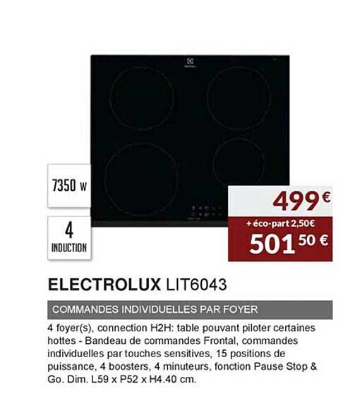 electrolux lit6043 commandes individuelles par foyer
