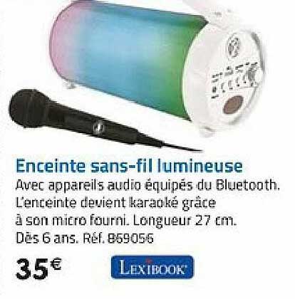 enceinte sans-fil lumineuse lexibook