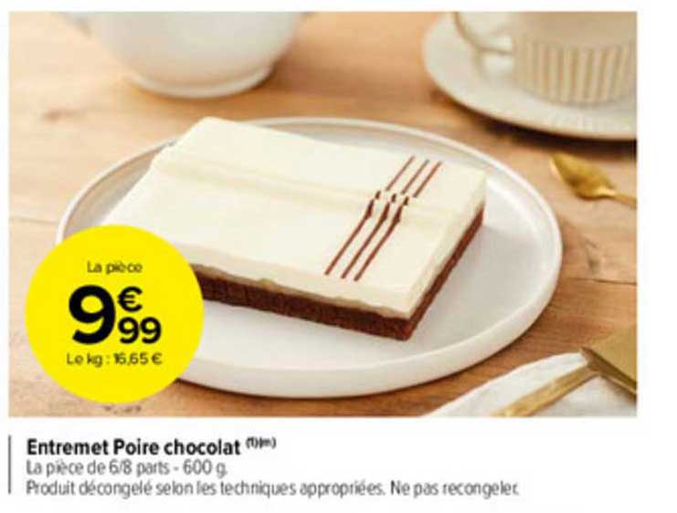 entremet poire chocolat
