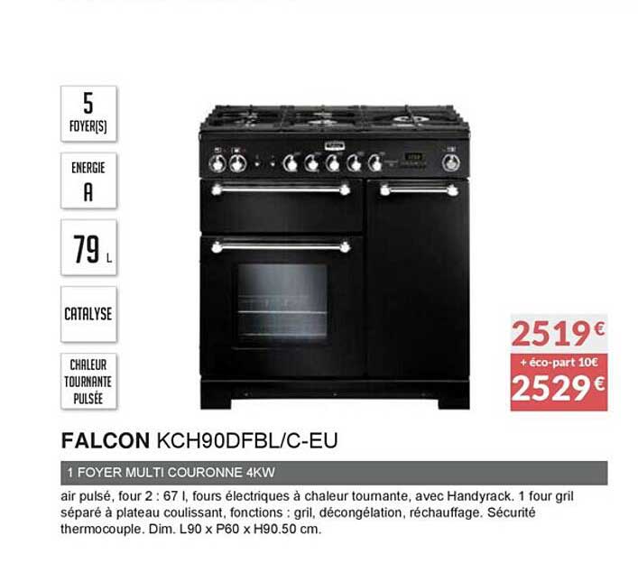 falcon kch90dfbl c-eu 1 foyer multi couronne 4kw