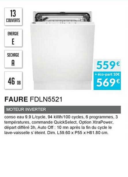 faure fdln5521 moteur inverter