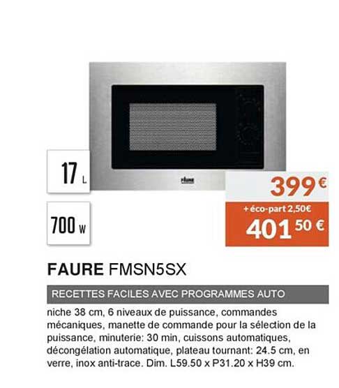 Faure Fmsn5sx Recettes Faciles Avec Programmes Auto