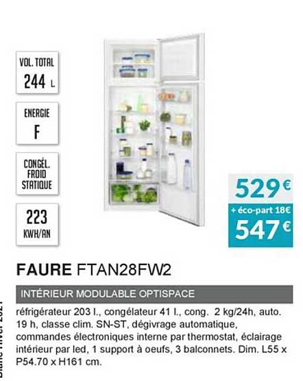 faure ftan28fw2 intérieur modulable optispace
