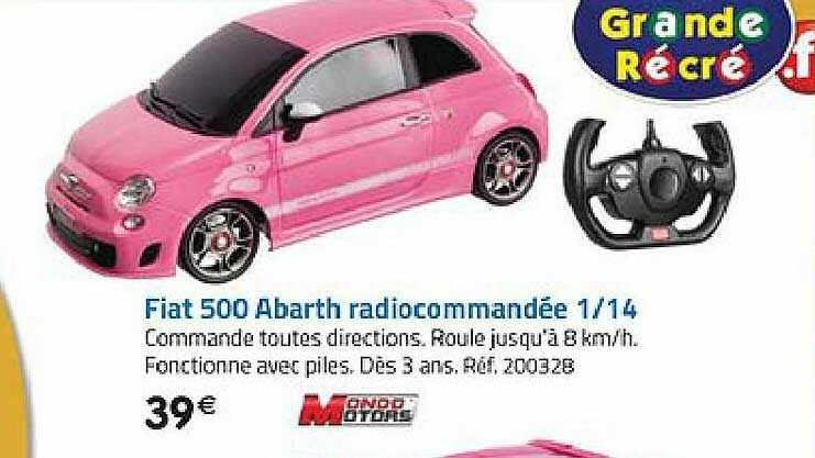 fiat 500 abart radiocommandée 1 14 monoo motors