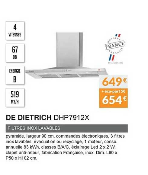 Filtres Inox Lavavbles De Dietrich Dhp7912x
