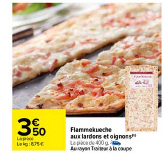 Flammekueche Aux Lardons Et Oignons