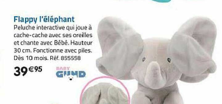flappy l'éléphant gund baby