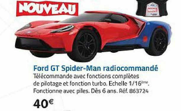 ford gt spider-man radiocommandé