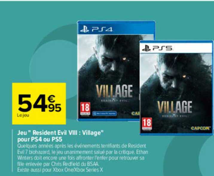 jeu "resident evil VIII : village" pour ps4 ou ps5