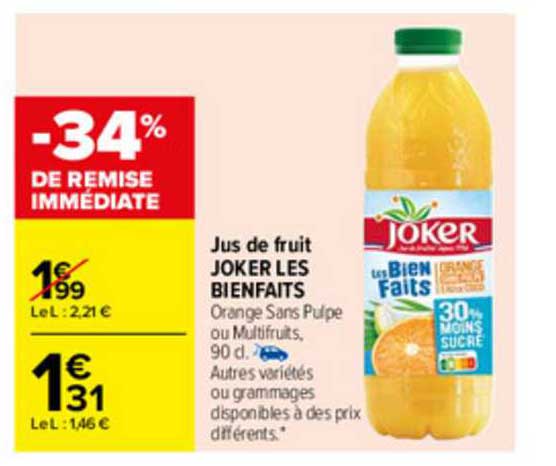 jus de fruit joker les bienfaits