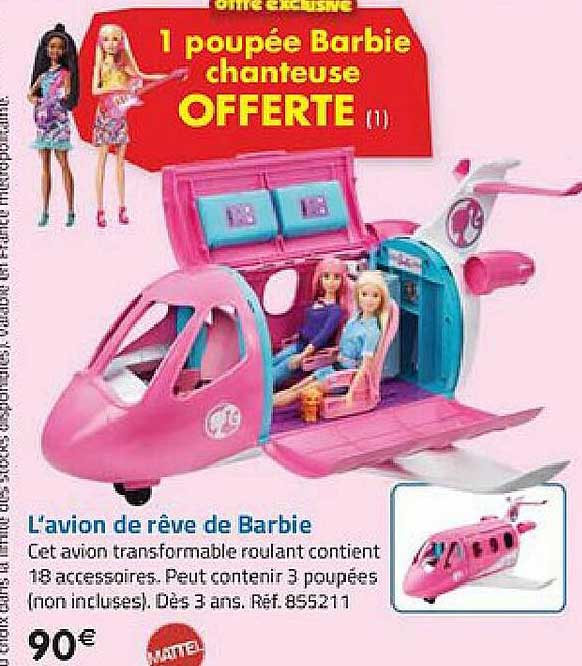 l'avion de rêve de barbie
