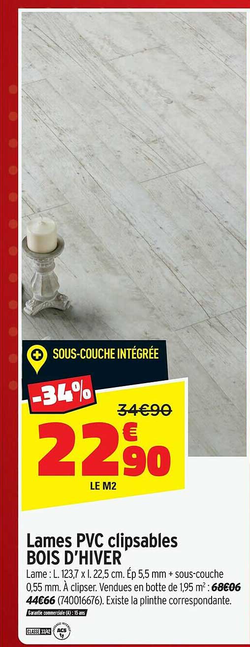 lames pvc clipsables bois d'hiver
