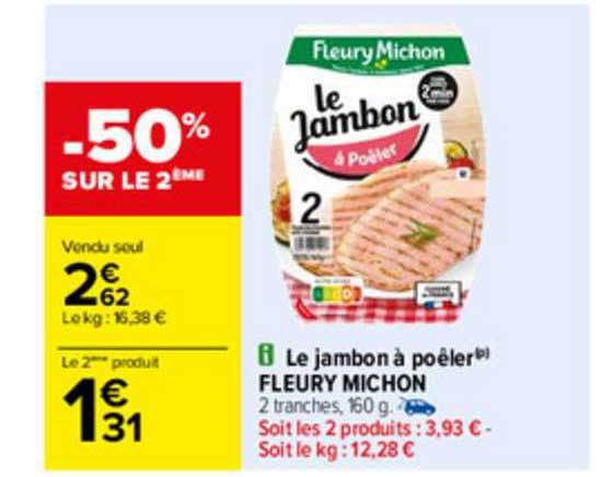 le jambon à poêler fleury michon