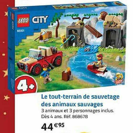 le tout-terrain de sauvetage des animaux sauvages lego city