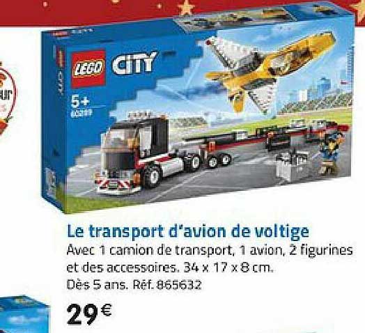 le transport d'avion de voltige lego city