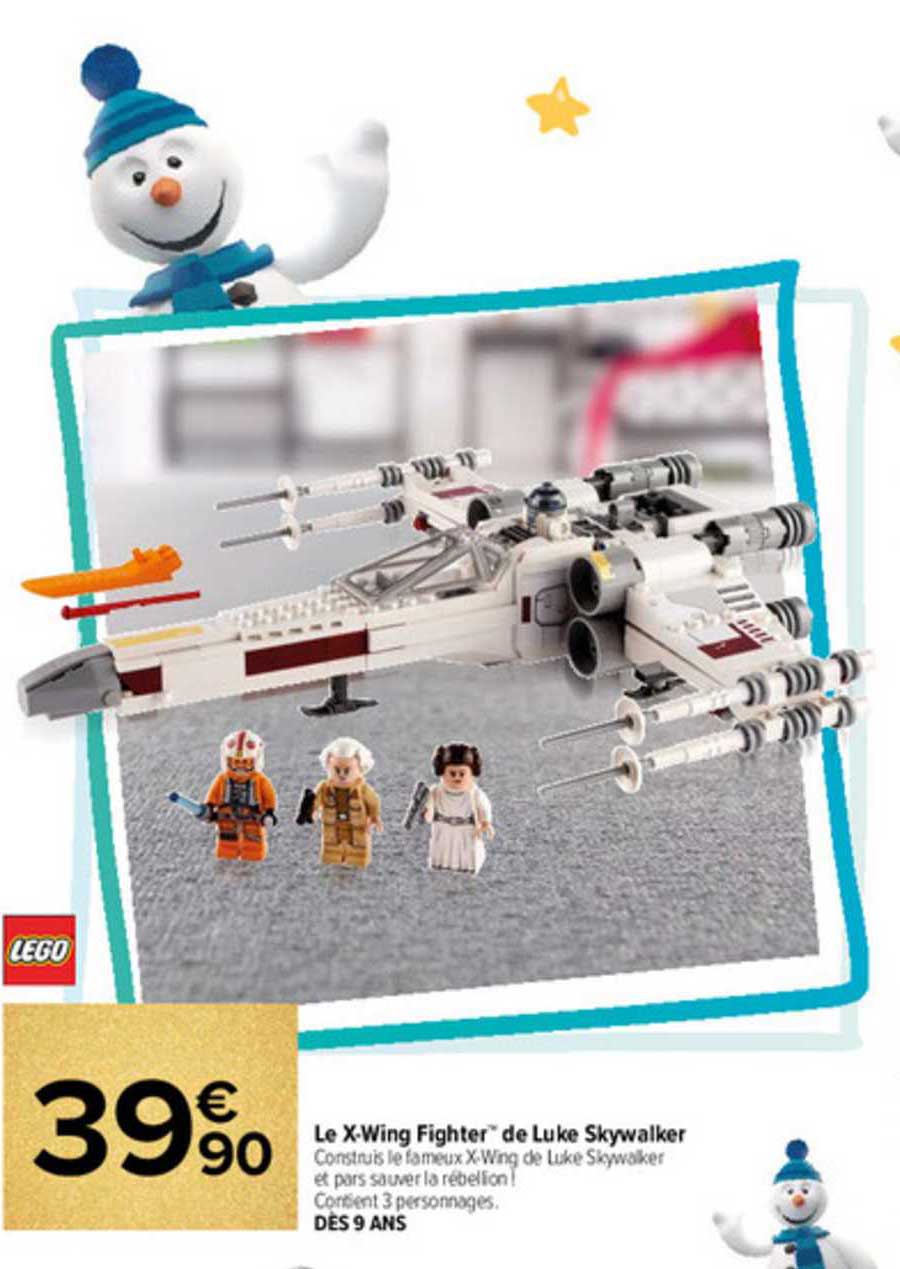 le x-wing fighter de luke skywalker lego