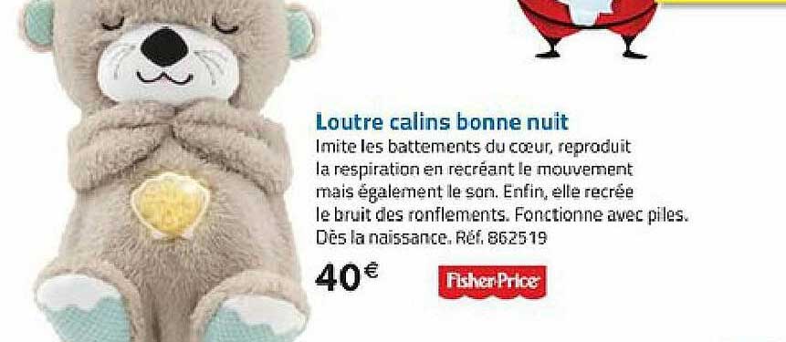 loutre calins bonne nuit fisher-price