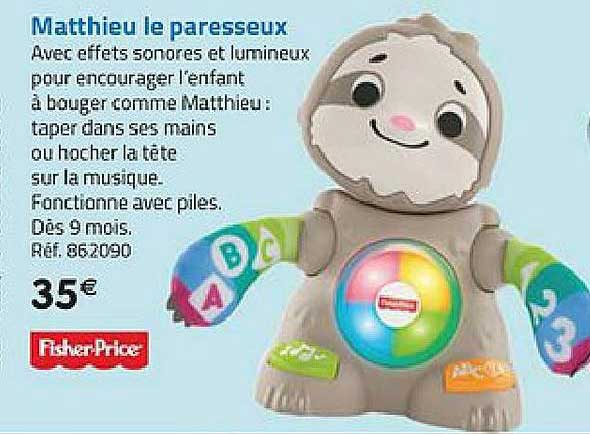 matthieu le paresseux fisher price