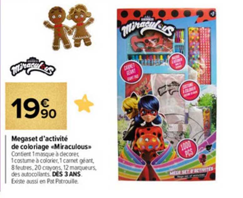megaset d'activité de coloriage «miraculous»