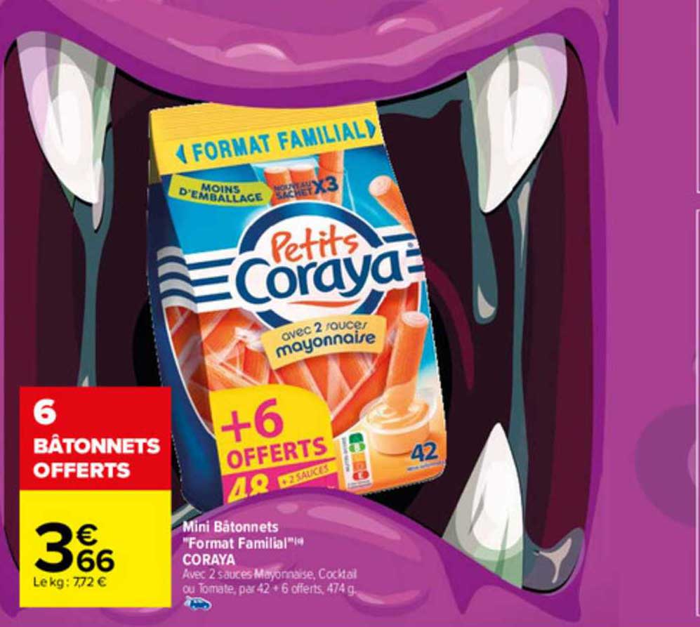 mini bâtonnets "format familial" coraya