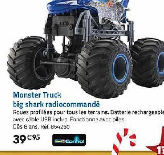 monster truck big shark radiocommandé