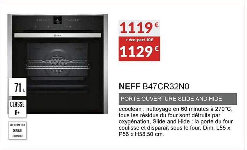 neff b47cr32n0 porte ouverture slide and hide
