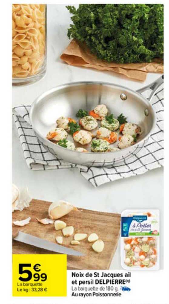 noix de st jacques ail et persil delpierre