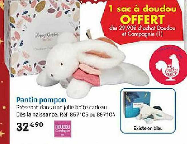 pantin pompon doudou