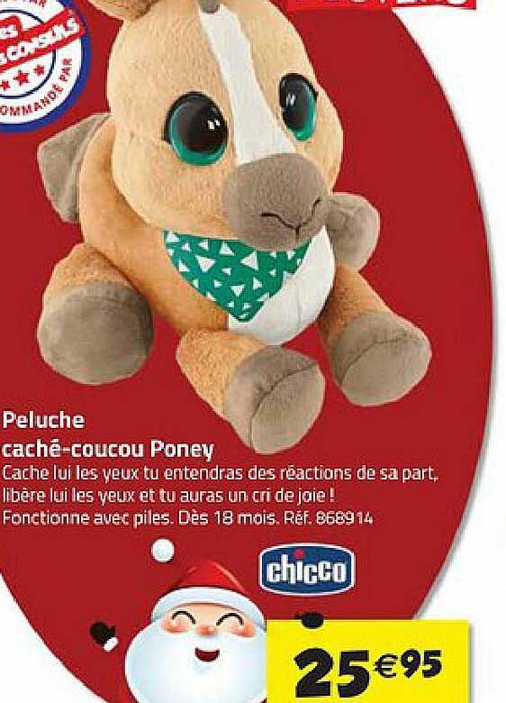 peluche caché-coucou poney