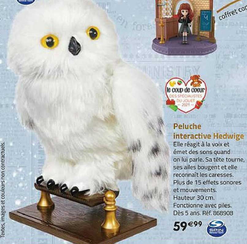 peluche interactive hedwige