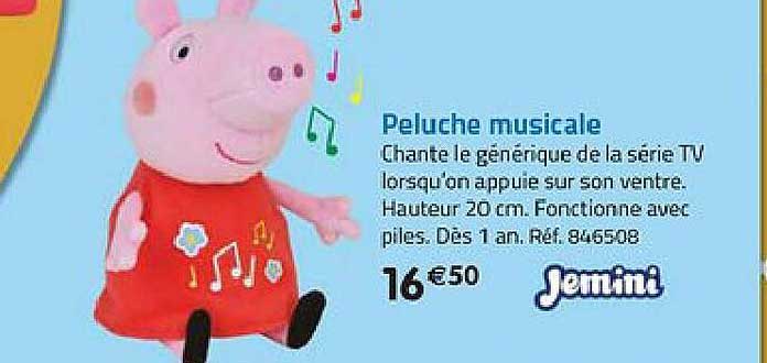 peluche musicale jemini